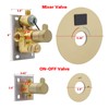 ON/OFF Brass Shower Diverter Flow Control Valve, Separate Design with