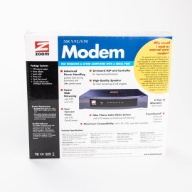Zoom Model 3049 56K V.90 V.92 External Serial Modem - New/Sealed Box