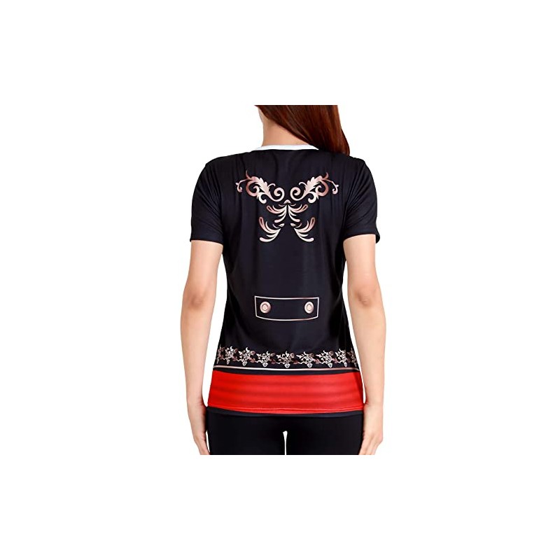 Funny World - Disfraz de Novedad Camiseta Mujer Camiseta Gráfica