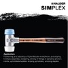 Halder Simplex 1 lb. Soft-Face Mallet with Oversized TPE-Soft Blue