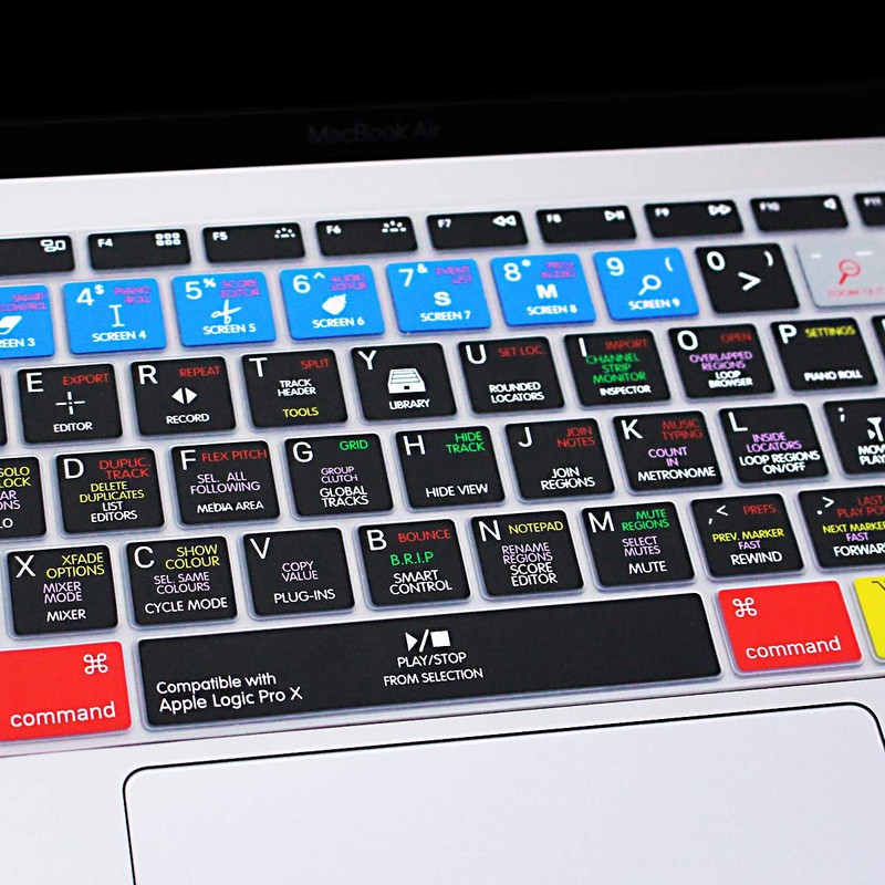 WYGCH Logic pro x Shortcuts Hotkey Keyboard Cover for MacBook