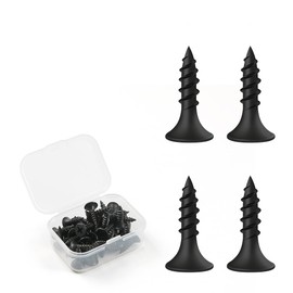 BOUMVID Drywall Screws M3.5 x 16 mm, Pack of 50 Drywall Screws Black Coarse Thread Wood Drywall Screws, Plasterboard Drywall Screws, Plasterboard Screw Drywall Screws