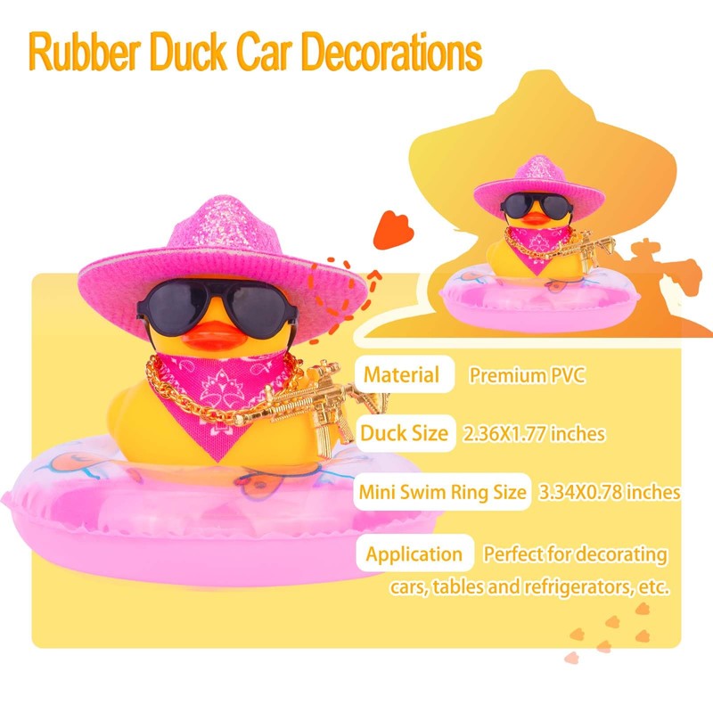 MuMyer Car Duck Decoration Dashboard, Rubber Duck Car Ornament Accessories