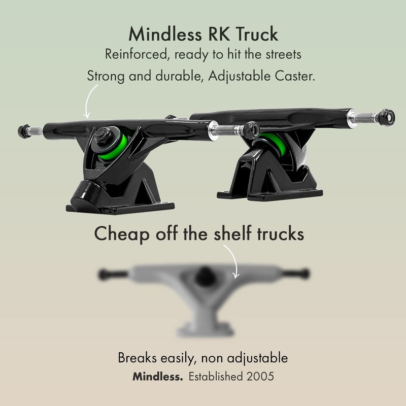 Mindless Longboards Mindless RK Truck Axle, Unisex Adult, Black, 7"