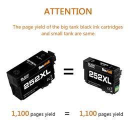 Run Star Remanufactured 252 Ink Cartridge for Epson 252XL T252XL T252 High Yield for Workforce WF-3620 WF-3640 WF-7110 WF-7610 WF-7620 WF-7210 WF-7710 WF-7720 Printer, 4 Pack (1BK, 1C, 1M, 1Y)