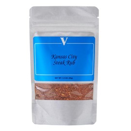 Victoria Taylor's Kansas City Steak Rub - (3.3 oz Single Pouch)- Perfectly Seasoned for Bold Flavor and Juicy Steaks