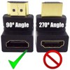 OcioDual HDTV 1.4 Angle Male to Female Adapter Black 90