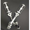 XKMT-Chrome Long Angled Adjustable Highway Peg Mounting Kit Skull Footrest