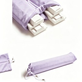 Custom Foldable Portable Modern 2-Piece Luxury Velvet Bag for Mahjong Racks and PushersSize: 17.5 Inch, Color: Purple