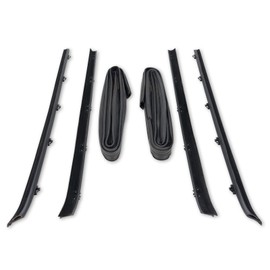 WEILEITE Front Door Window Channel Felt Trim Seal Weatherstrip Kit Compatible with GMC C1500 C2500 C3500 K1500 K2500 K3500 Suburban Jimmy Chevy C10 C20 C30 K5 K10 K20 K30 Blazer Suburban Truck