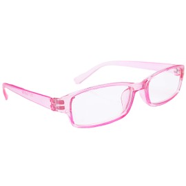 4sold Slim Classic Retro Style Computer Glasses Computer Blue Light Blocking Glasses, Anti Glare Fatigue Blocking Headaches Eye Strain Safety Glasses for Computer/Phone Transparent (Pink, 0.00)
