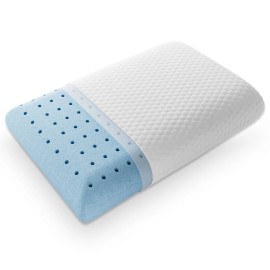 DUMOS Memory Foam Pillow Neck Relief Body Side Sleeper Cooling Pillow with Pillowcase