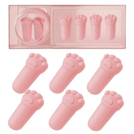 Pack of 6 Cute Cat Paw Sponge Earplugs, Soft, Slow Rebound, Reusable, Can Effectively Reduce Noise, Ideal for Rest, Concentration and Leisure, Ear Plugs for Sleeping (Pink)