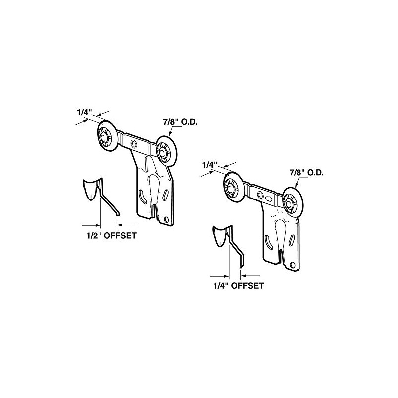 Prime-Line N 7540 Sliding Closet Door Tandem Roller Kit (2