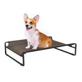 Veehoo Elevated Outdoor Dog Bed - Raised Dog Bed, Small Dog Bed, Dog Cot, Dog Beds for Small Dogs, Dog Bed Medium Size Dog, with Cooling Teslin Mesh and Anti-Slip Feet,CWC2201CP