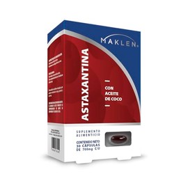 MCT Astaxantina  Astaxantina con Aceite de Coco Fraccionado  30 Cápsulas Softgels de 700mg  Potente Antioxidante Carotenoide Natural Premium  Keto... 