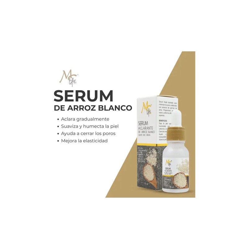 Kit Facial De Arroz, Serum, Crema, Jabón, Aclara. Mc Life