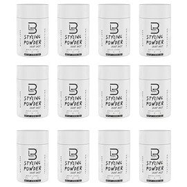 L3 Level 3 Travel Styling Powder - Small 0.18 oz for Travel - Natural Look Mens Powder - Sample Styling Powder (12, White)