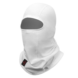 LANLFY FR Balaclava Welding Hood 100% Cotton Full Face Mask for Men Women HRC2 Neck Covering Neck Head Protector White