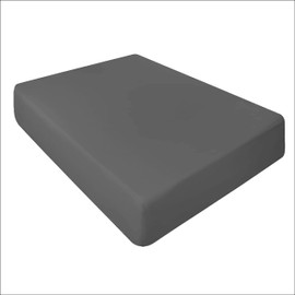 EVDEKOR Egyptian Cotton Bedding Fitted sheet Sets Easy Care Mattress Protector Soft Brushed Extra Deep Pocket 30cm Charcoal Single Size 92x190cm Fade Resistance Home Bedsheets