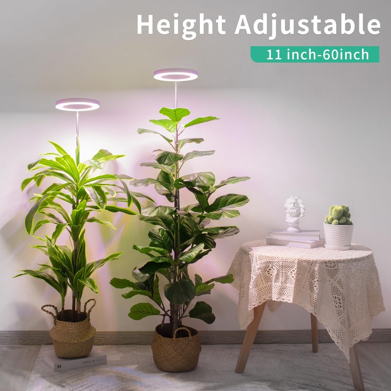 LORDEM Full Spectrum LED Grow Lights, Brightness Adjustable Plant Lamps