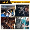 1/2 inch Drive Impact Socket Set Hakkin 19mm Deep 6-Point