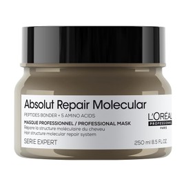 L'Oréal Professionnel Paris Absolut Repair Molecular Mascarilla | Mascarilla reparadora | Para cabello muy dañado | Con tecnología 2% reparador de péptidos + 5 aminoácidos | Repara el cabello y restaura su fuerza