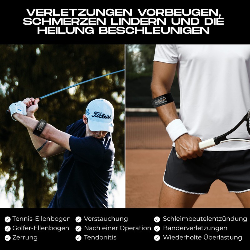 ionocore® Tennis Elbow Support - Golfer's Arm Cuff with Compression