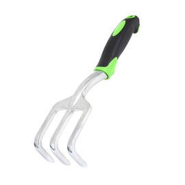 Garden Rake, Portable Gardening Hand Tool Aluminum Alloy Outdoor Lawm Planting Tool for Transplanting, Digging and Weeding
