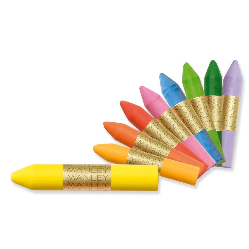 Manley Wax Crayons, 24 Units, Professional Wax Crayons, Soft Wax