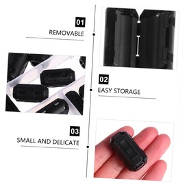 LABRIMP 10Pcs Ferrite Core Noise Filter Rings Removable Cable Choke for High Rfi EMI Easy Installation for Power Cord Management