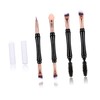 BIUDECO Makeup Brush Set 3pcs Travel Size Eyelash Brow Brushes
