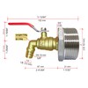 2'' Drum Faucet 3/4 inch Brass Barrel Faucet with EPDM