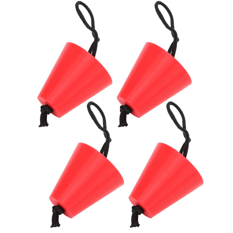 4pcs Scupper Plug Kit with Lanyard Flexible Silicone Drain Holes