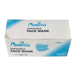 Modenna ONE BOX/50 PCS DISPOSABLE 3-PLY FACE MASK  BLUE-Non-woven Fabric/SEALED