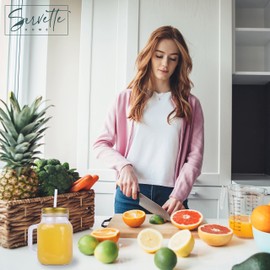 Glass Mason Drinking Jar 20oz/600mL with Gold Lid & Straw - Set of 2