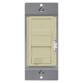 TOPGREENER Digital Dimmer Light Switch for 200W Dimmable LED/CFL Lights, Single Pole/3-Way LED Slide Dimmer Light Switch, Neutral Wire Not Required, UL Listed, TGSDS3-I, Ivory, 1 Pack