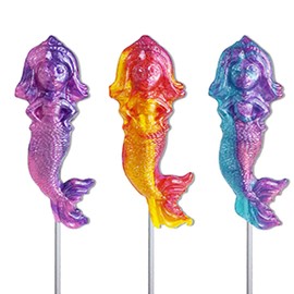 Melville Candy Gourmet Hard Candy Lollipops (3-count, Mermaid)