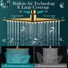 12'' Gold Rain Shower Head, High Pressure Rainfall Shower Head