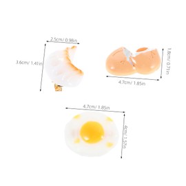 TOVINANNA 3pcs Simulation Egg Hair Clips Funny Hair Barrettes for Girls Women for Parties Birthdays Weddings