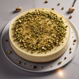 ANDY ANAND CHOCOLATIER Gluten Free & Sugar Free Caramel Pistachios Cheesecake 9", Ship 2nd Day Air