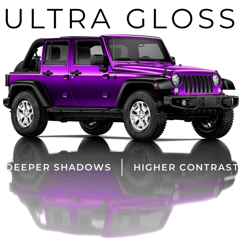 VViViD+ Ultra Gloss Candy Purple Vinyl Car Wrap Premium Paint