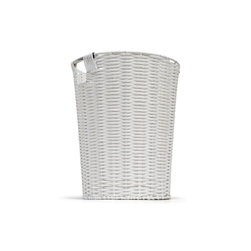 Arpan White Resin Plastic Strong Round Waste Paper Bin/Basket/Storage -Ideal