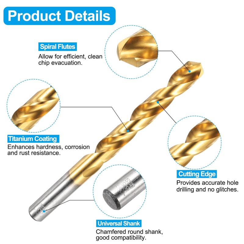 uxcell Tap and Drill Bit Set, 1pcs 5/8-11 UNC Straight