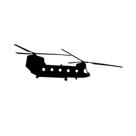 Ranger Products Chinook Copter Helicopter - Decal Sticker, Die Cut Vinyl Decal for Windows, Cars, Trucks, Tool Boxes, laptops, MacBook - virtually Any Hard, Smooth Surface