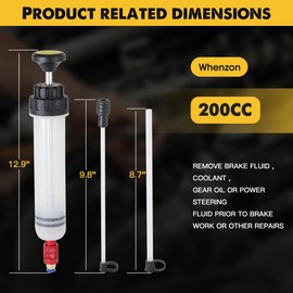 Differential Fluid Pump for Automotive Applications - Efficient Oil Extractor Pump for Fluid Extraction (200CCAluminum Head Version)