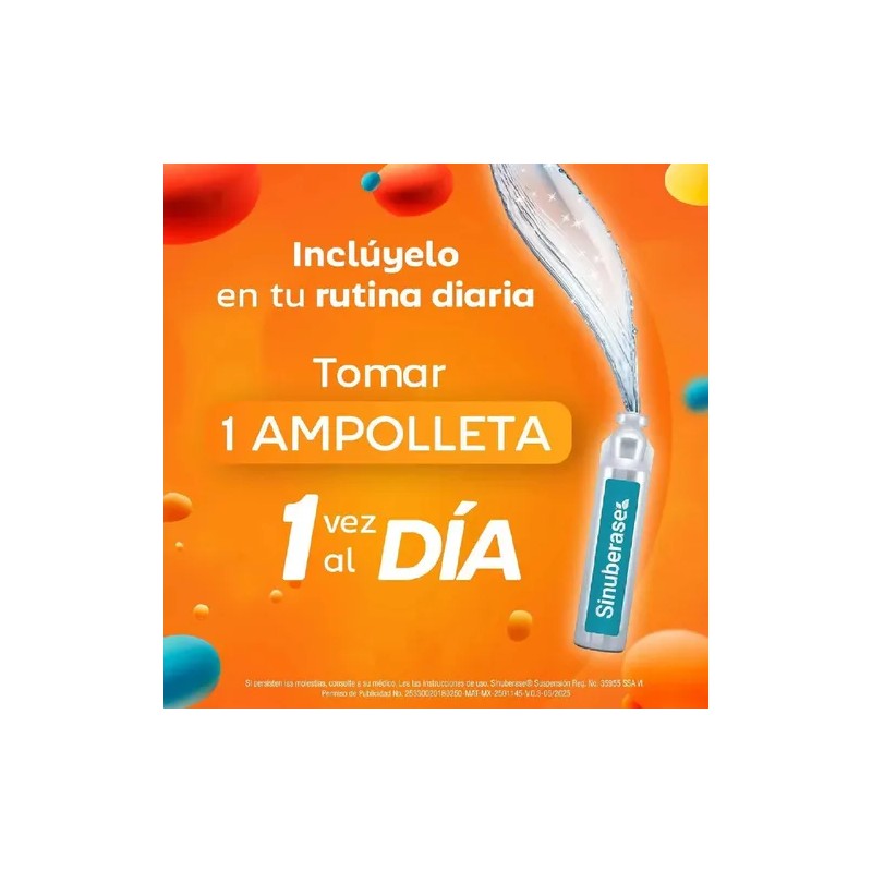 Sinuberase Probióticos 10 Suspensión Bacillus Clausii 4 Bill Sin Sabor