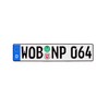 Wolfsburg German Euro Plate with Seals - Random Characters