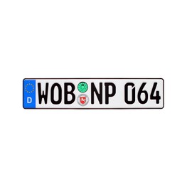 Wolfsburg German Euro Plate with Seals - Random Characters