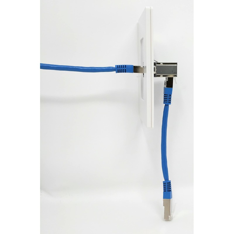 RiteAV CAT 6A 1 Port Shielded Cat6A 90 Degree Exit